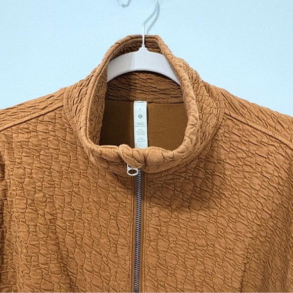Lululemon | Rippled Full Zip Jacket | Sz 4 | Copper Brown | EUC - Picture 2 of 7